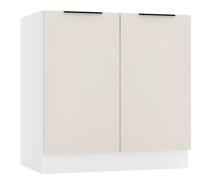 Szafka Kuchenna Pod Zlew 80 Cm Beż Piaskowy E1-G17