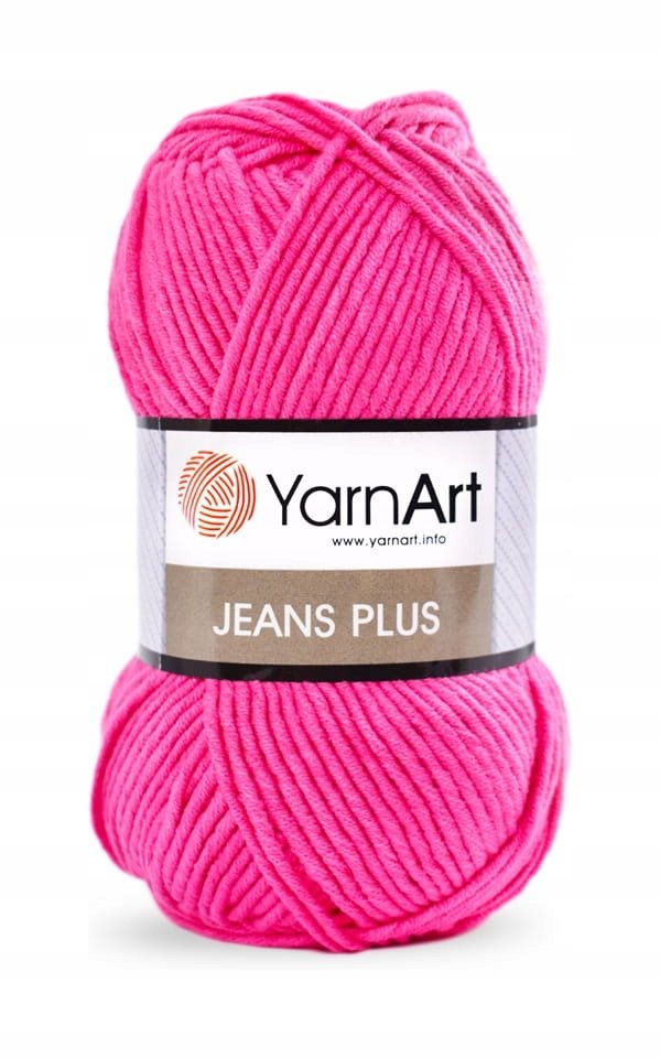 Włóczka YarnArt Jeans Plus 42 intensywny róż