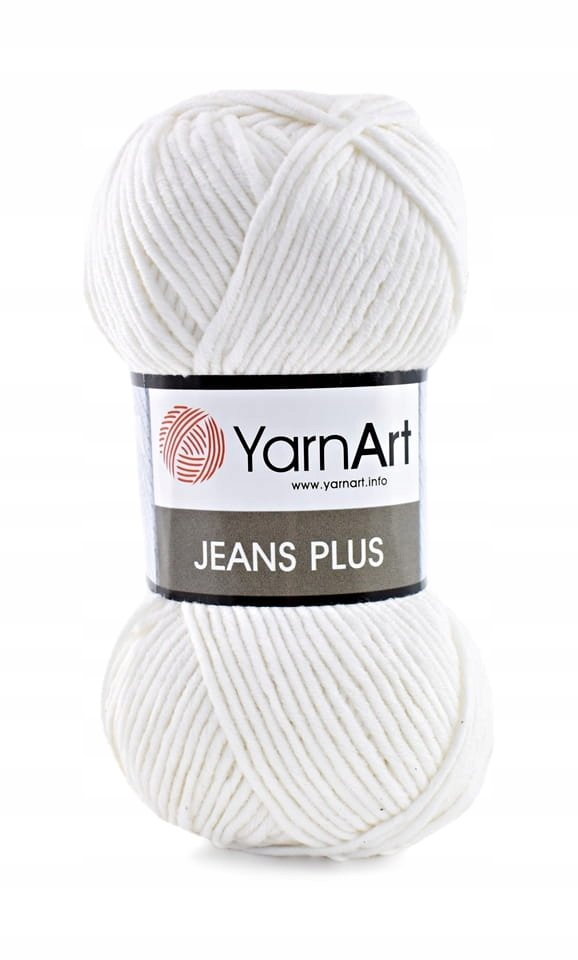 Włóczka YarnArt Jeans Plus 01 biel