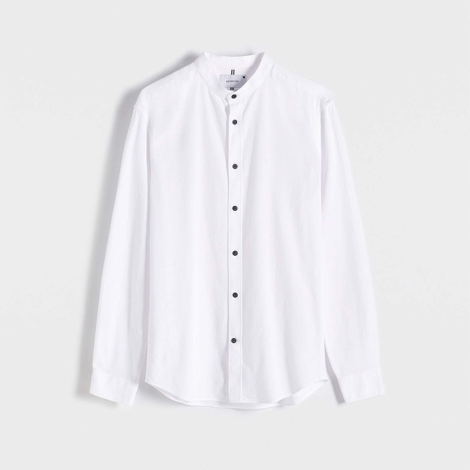Reserved - Koszula super slim fit ze stójką - Biały