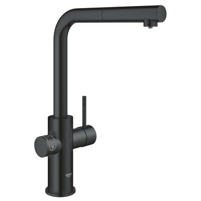 Grohe Blue Home bateria z filtrem z wyciąganą wylewką czarna 31539KS0