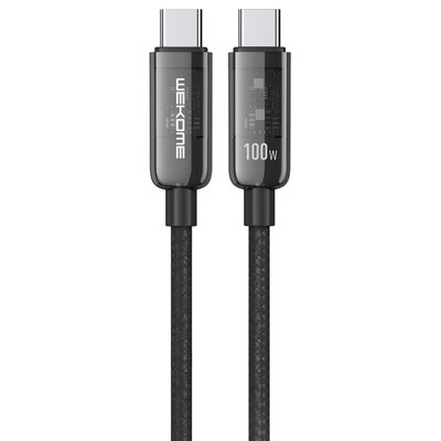 WEKOME WDC-193 Vanguard Series - Kabel połączeniowy USB-C do USB-C Super Fast Charging 100W 1 m (Czarny)