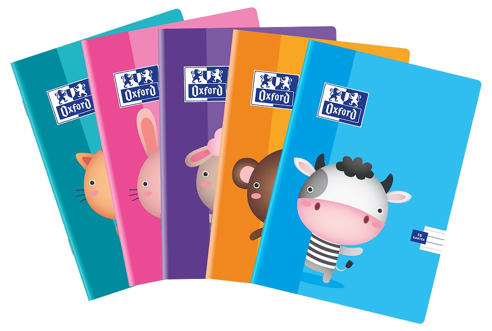 Oxford Zeszyt A5/16K linia podwójna Kids 10szt)