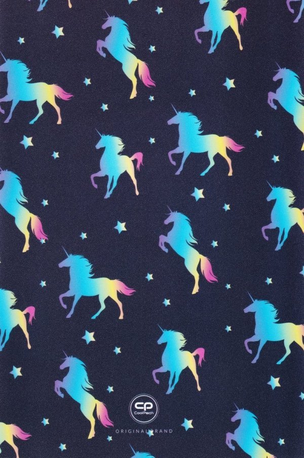 PATIO, Zeszyt A5 60K Kratka Coolpack Blue Unicorn Paczka 10 Sztuk