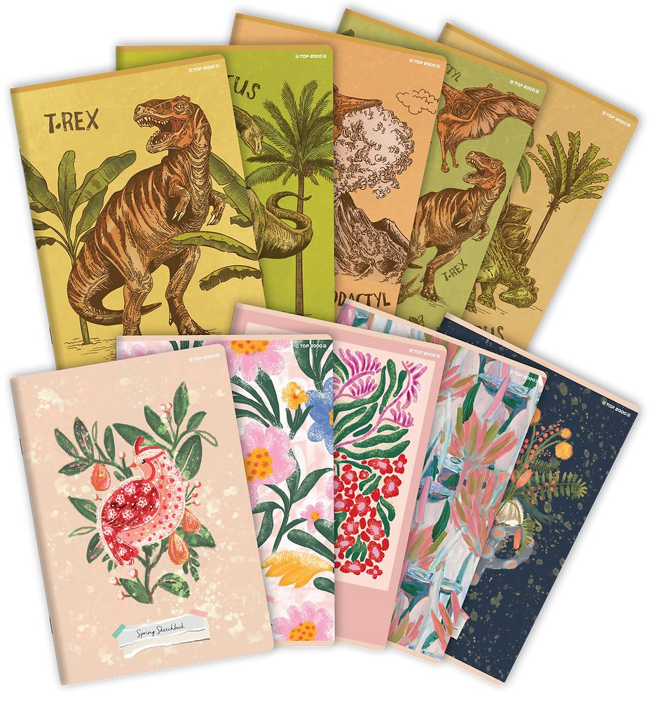 zeszyt a5/60k linia dino/spring (10szt)