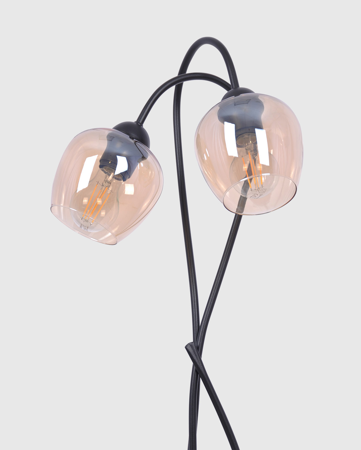 Bursztynowa lampa podłogowa do przytulnego salonu K-5193 z serii DIUNA