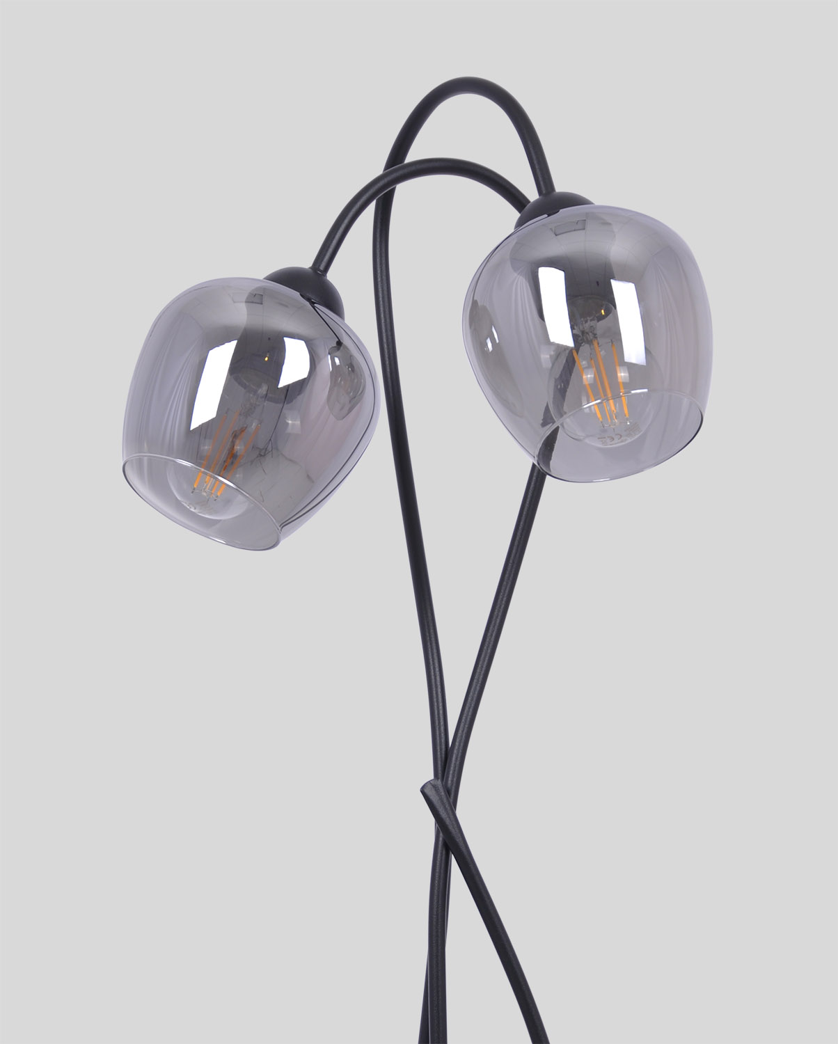 Wysoka lampa stojąca w kolorze grafitowym K-5198 z serii SARA