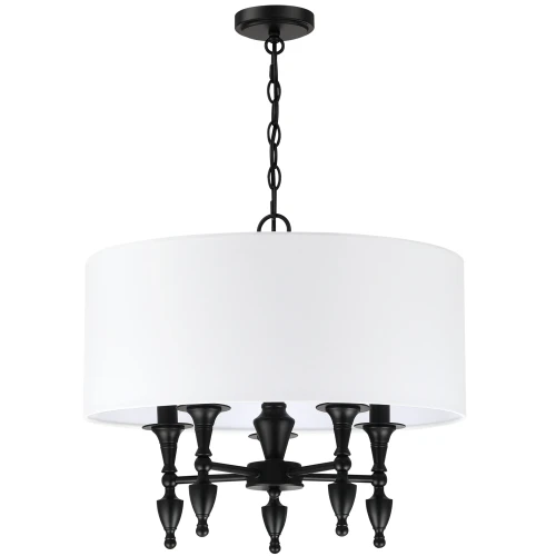 Austin żyrandol 5-punktowy czarny P05203BK-WH