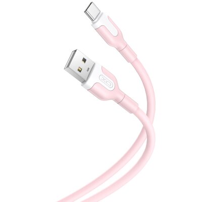 XO Kabel NB212 USB - USB-C 1,0 m 2,1A różowy