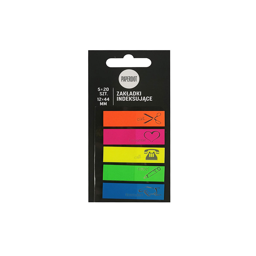 Paperdot, Zakładki indeksujące Znaki, 5 kolorów