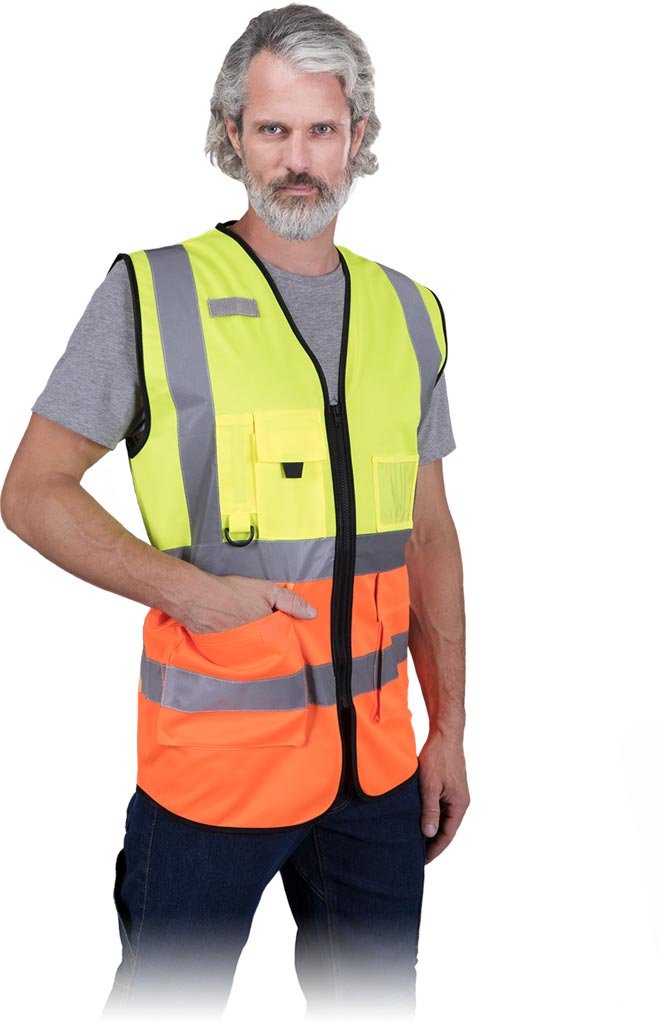 Reis KAMIZELKA OSTRZEGAWCZA 3XL - KOS-ZIP YP ab_KOSZIPYP3XL