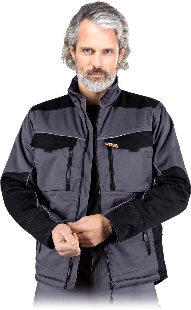 Reis, Kurtka ochronna ocieplana szaro-czarny, rozmiar XL
