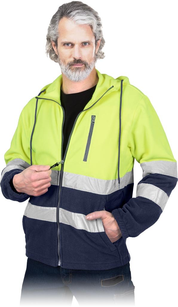 Bluza ochronna z polaru żółto-granatowy roz.XL