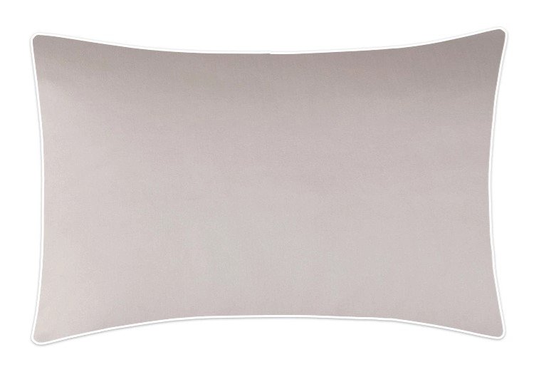 Poszewka satynowa SAN ANTONIO latte beż z białą lamówką 50x70 MARO HOME