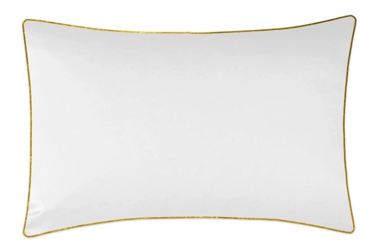 Poszewka satynowa SAN ANTONIO biała ze złotą lamówką 40x40 MARO HOME
