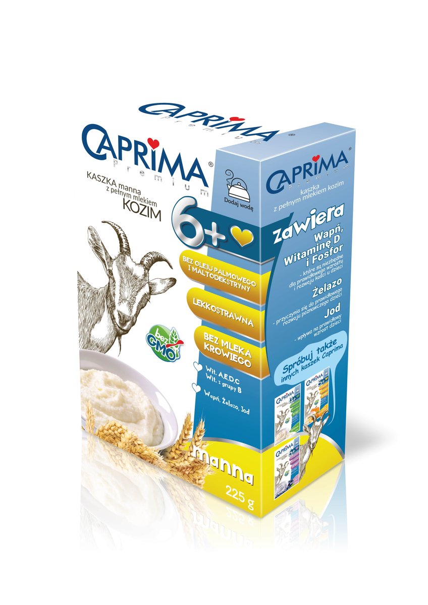Safemask Caprima Kaszka manna z pełnym mlekiem kozim, 225 g