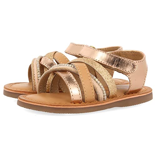 GIOSEPPO Skórzane sandały z białymi szczegółami dla dziewczynki olaya, Różowy, 20 EU