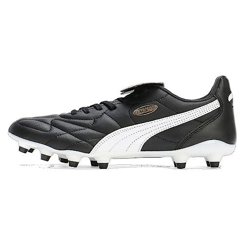 PUMA Unisex King Top FG/AG Buty piłkarskie, czarne białe złoto, 40, Puma Czarny Puma biały Puma złoty, 40.5 EU