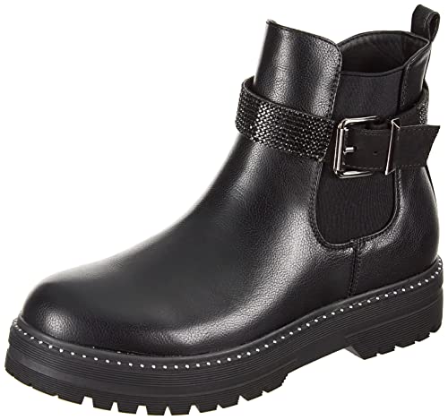 GIOSEPPO Botki Typ Chelsea Kolor Czarny z wyjmowaną ozdobą dla dziewczynki i chłopca Ennis, czarny, 30 EU