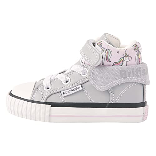 British Knights Roco sneakersy dziewczęce, Jasnoszary, fioletowy jednorożec, 33 EU