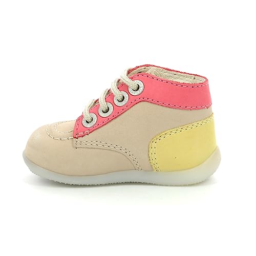 Kickers dziecięce cukierki-2 buty i botki, Beżowy Różowy Żółty, 19 EU