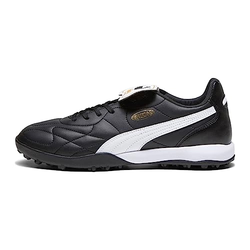 PUMA Unisex King Top Tt Buty piłkarskie, Puma Czarny Puma biały Puma złoty, 44.5 EU
