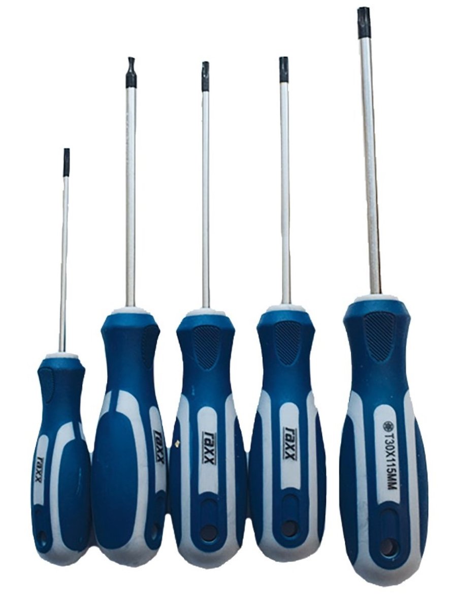 Zestaw wkrętaków 5 szt. T10, T15, T20, T25, T30 RAXX