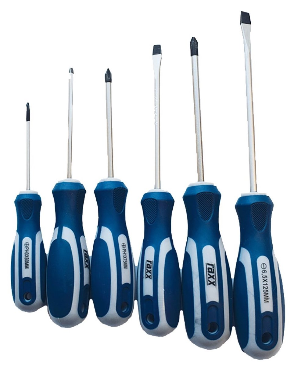 Zestaw wkrętaków 6 szt. 3xSL 3xPH RAXX