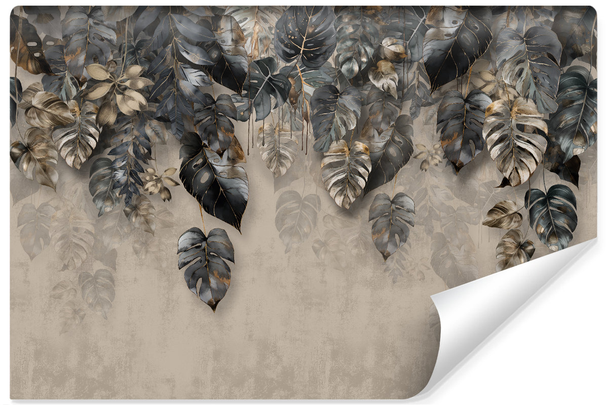 Fototapeta Do Salonu LIŚCIE Abstrakcja Monstera Efekt 3D 180cm x 120cm