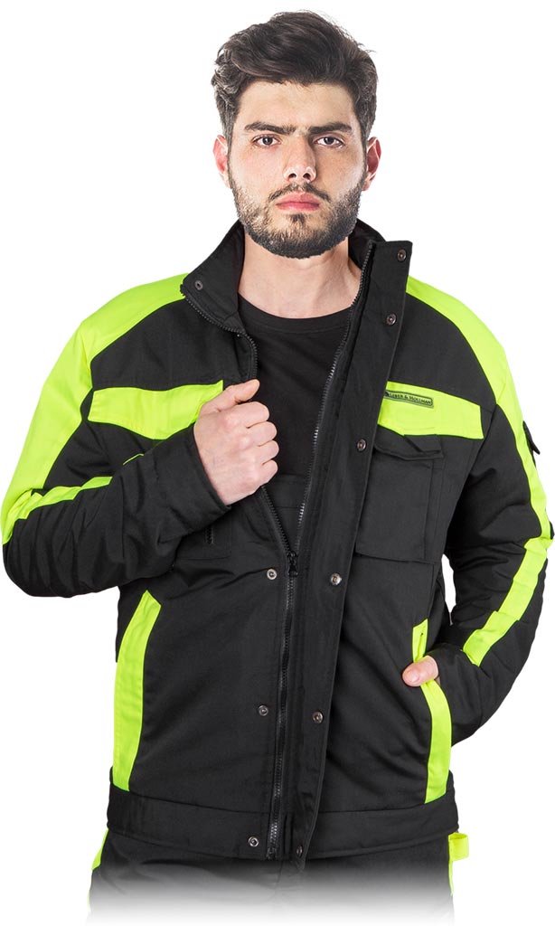 Kurtka ochronna ocieplana czarno-żółty roz.3XL