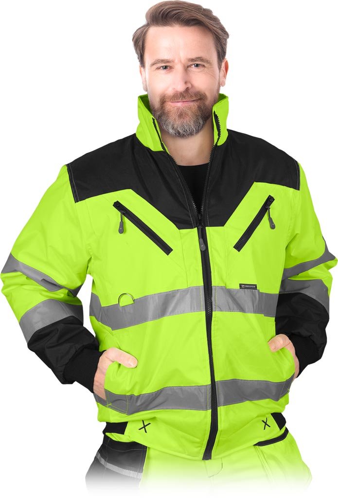 Kurtka ochronna ocieplana żółto-czarny roz.3XL