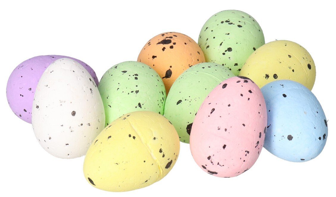 JAJKO JAJKA STYROPIANOWE NAKRAPIANE 10SZT 4 CM