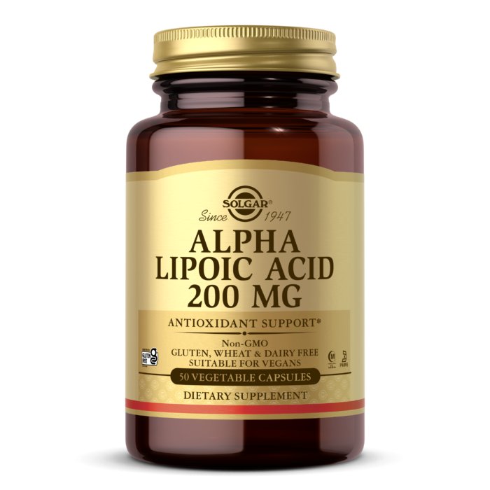 Suplement diety, Solgar, Kwas Alfa Liponowy 200 mg - 50 kaps.