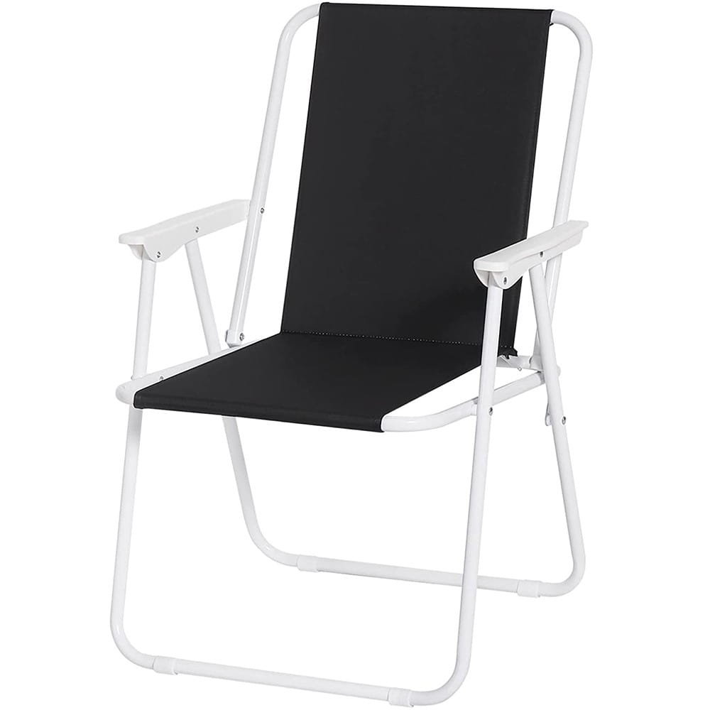 Krzesło ogrodowe składane czarne 53x59x76cm LEZ9948 CHOMIK