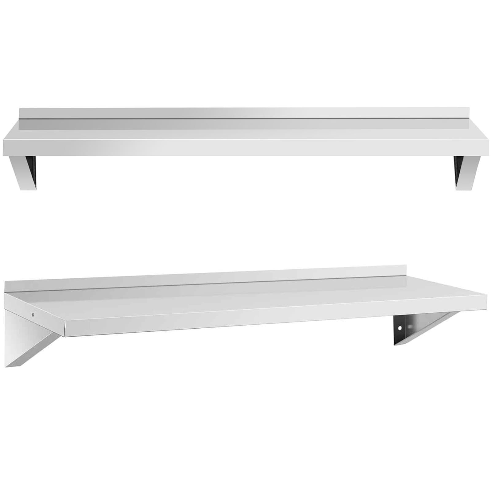 Półka wisząca - stal nierdzewna - 120 x 40 cm - do 80 kg - Royal Catering RCWR-120.1