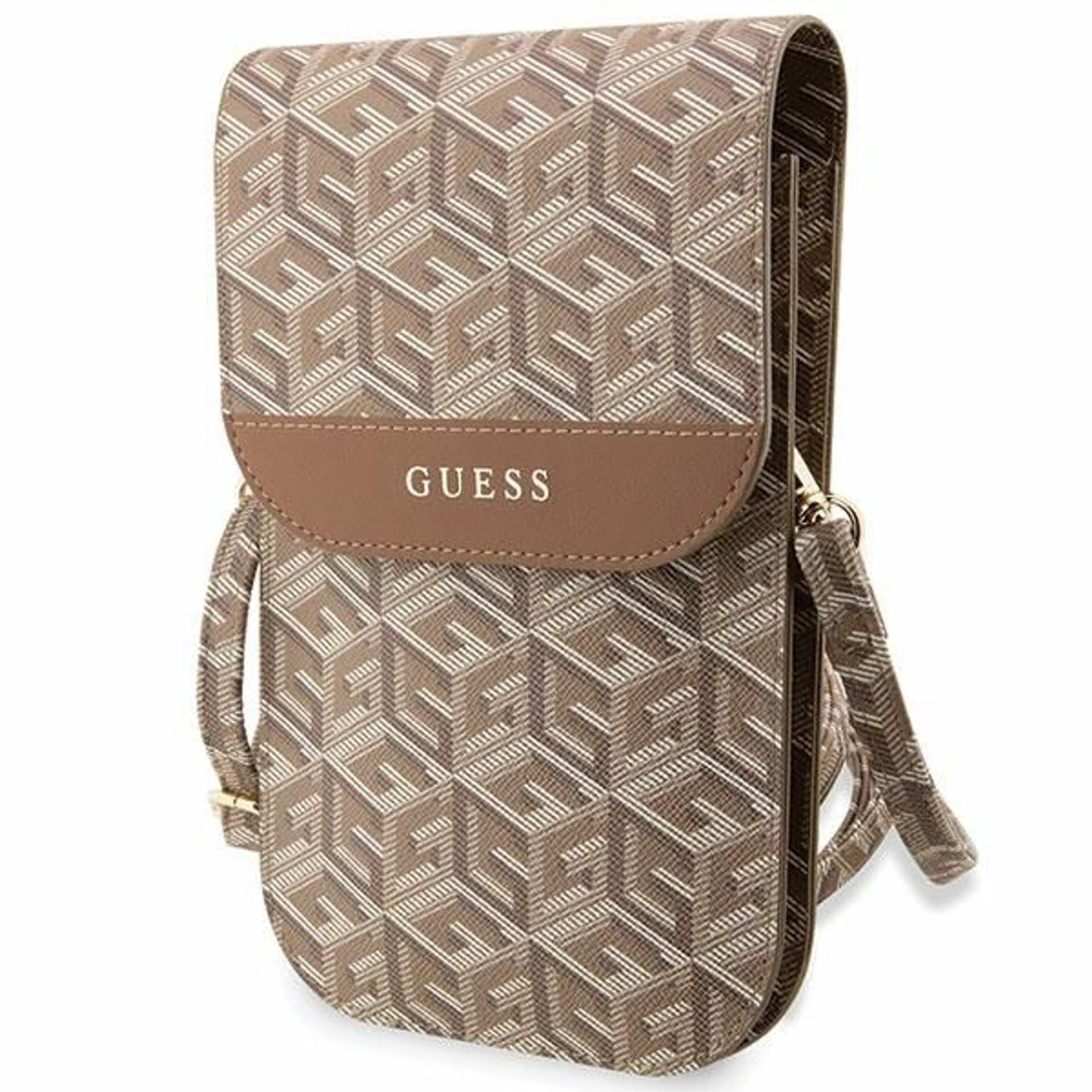 Guess Torebka GUWBHGCFSEW brązowy/brown GCube Stripe