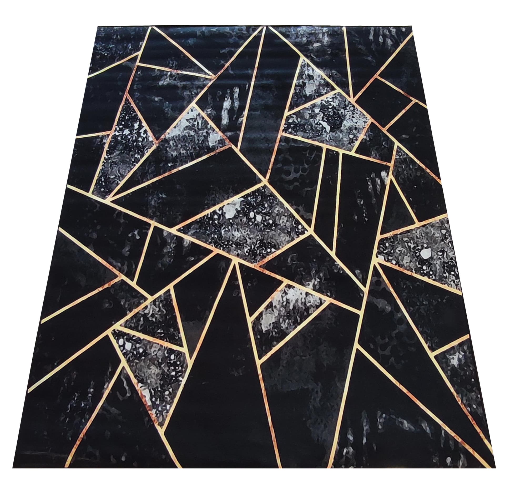 Dywan BLACK and GOLD N 16 czarny 160 x 220 cm