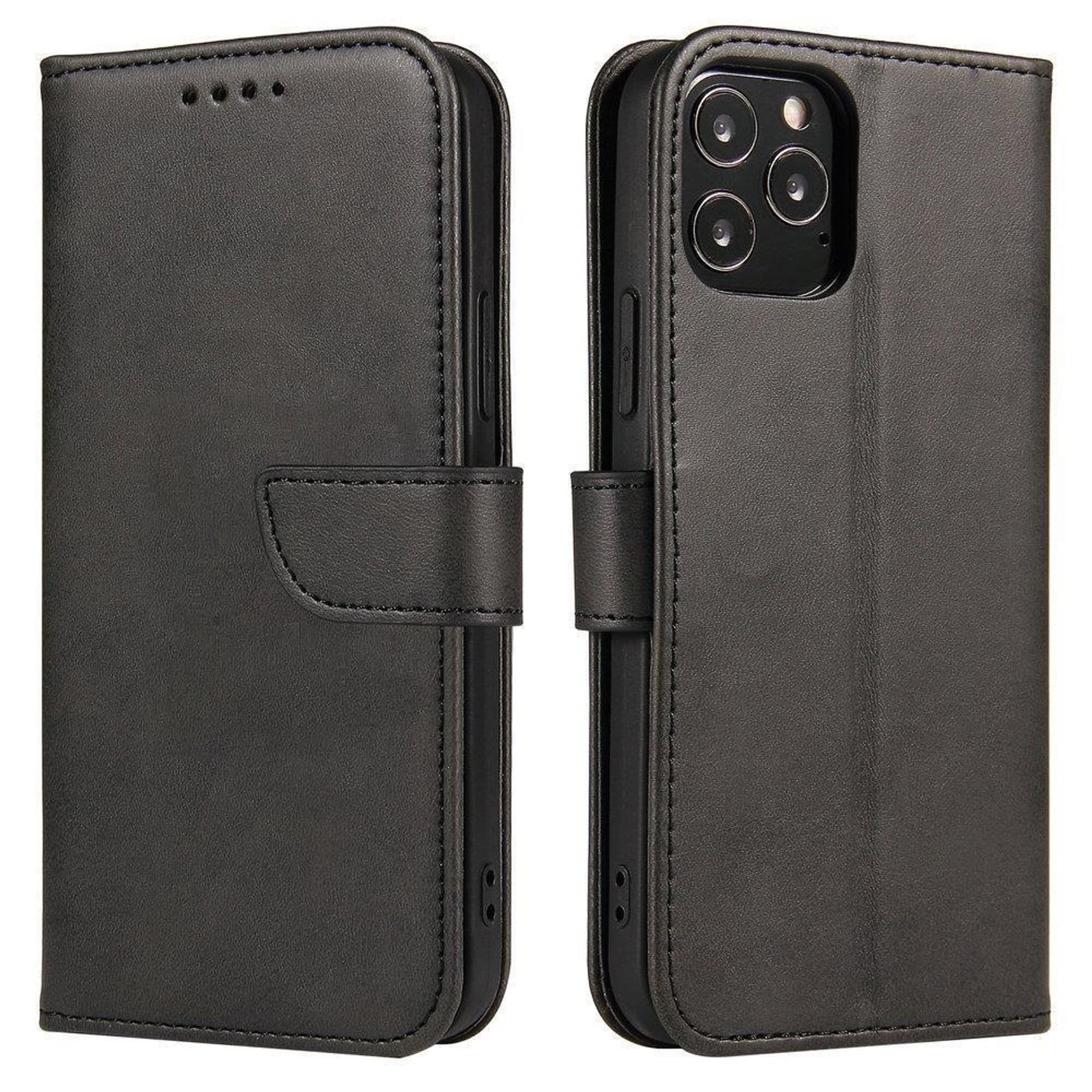 Magnet Case elegancki futerał etui pokrowiec z klapką i funkcją podstawki Motorola Moto G52 czarny
