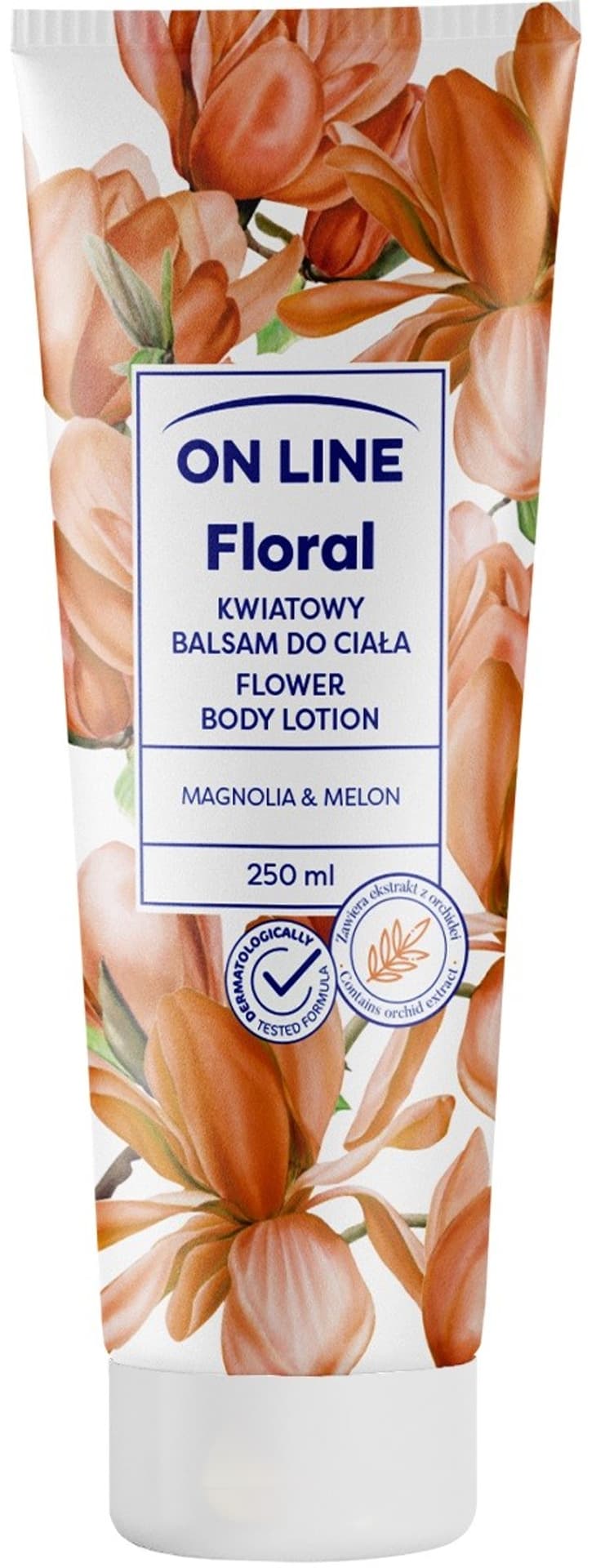 Фото - Крем і лосьйон Magnolia Home ON LINE Floral Kwiatowy Balsam do ciała - Magnolia & Melon 250ml 