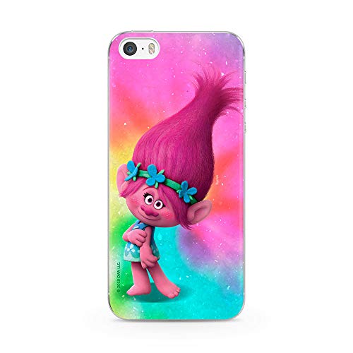 ERT GROUP Oryginalne i oficjalnie licencjonowane DreamWorks Trolls etui na telefon komórkowy do iPhone 5, iPhone 5s, iPhone SE, etui, etui z tworzywa sztucznego TPU, chroni przed uderzeniami i