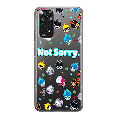 ERT GROUP etui na telefon Xiaomi REDMI NOTE 11S 4G / REDMI NOTE 11 4G, case oryginalny i oficjalnie licencjonowany przez Disney, wzór Disney Villains 005, plecki z TPU częściowo przeźroczyste