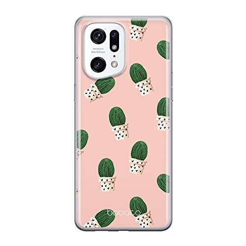 Фото - Чохол OPPO Etui do  FIND X5 PRO Rośliny 001 Babaco Nadruk pełny Różowy jasny 