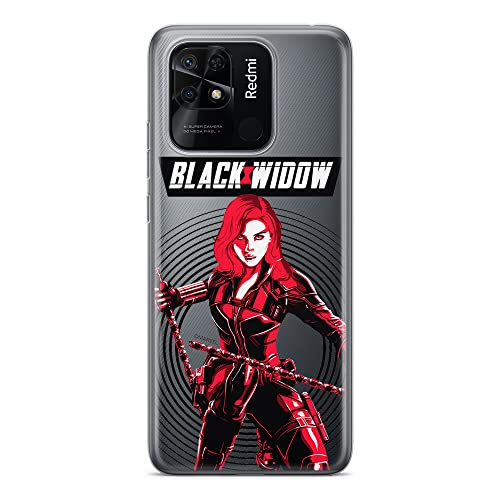 ERT GROUP etui na telefon Xiaomi REDMI 10C, case oryginalny i oficjalnie licencjonowany przez Marvel, wzór Black Widow 008, optymalnie dopasowane, plecki z TPU częściowo przeźroczyste