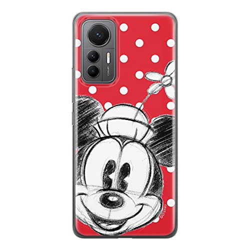 Etui Minnie 009 Disney Nadruk pełny Czerwony Producent: Xiaomi, Model: 12 LITE