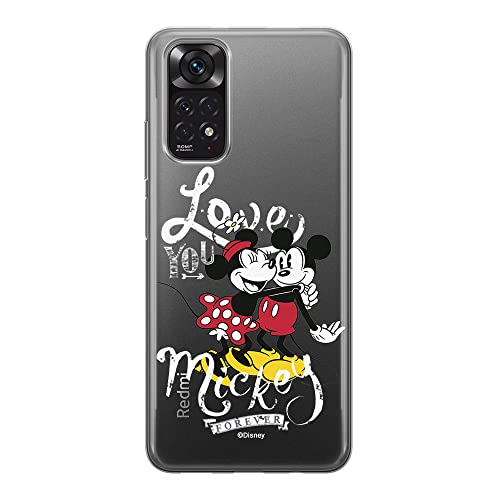 ERT GROUP etui na telefon Xiaomi REDMI NOTE 11S 4G / REDMI NOTE 11 4G, case oryginalny i oficjalnie licencjonowany przez Disney, wzór Mickey & Minnie 001, plecki z TPU częściowo przeźroczyste