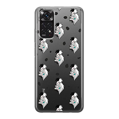 ERT GROUP etui na telefon Xiaomi REDMI NOTE 11S 4G / REDMI NOTE 11 4G, case oryginalny i oficjalnie licencjonowany przez Disney, wzór Cruella 005, plecki z TPU częściowo przeźroczyste