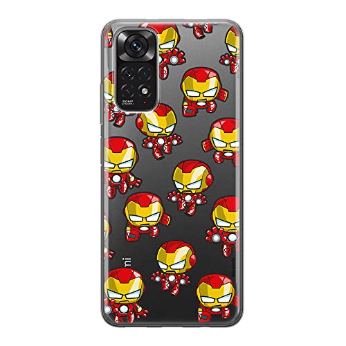 ERT GROUP etui na telefon Xiaomi REDMI NOTE 11S 4G / REDMI NOTE 11 4G, case oryginalny i oficjalnie licencjonowany przez Marvel, wzór Iron Man 031, plecki z TPU częściowo przeźroczyste