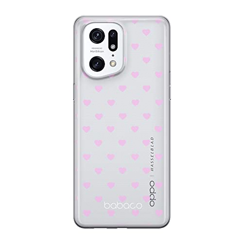 ERT GROUP etui na telefon Oppo FIND X5 PRO, case oryginalny i oficjalnie licencjonowany przez Babaco, wzór Hearts 001, optymalnie dopasowane, plecki z TPU częściowo przeźroczyste