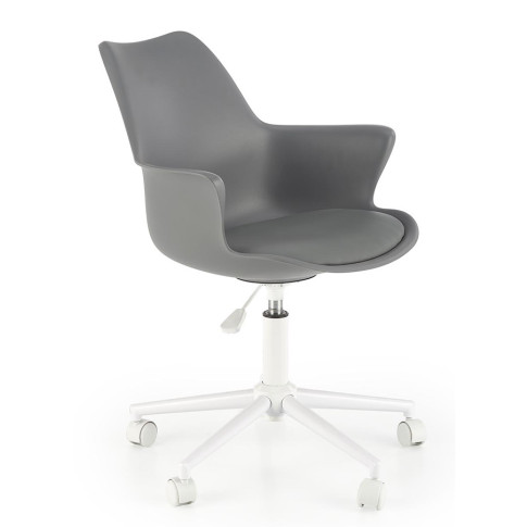 Szary minimalistyczny fotel obrotowy - Asop