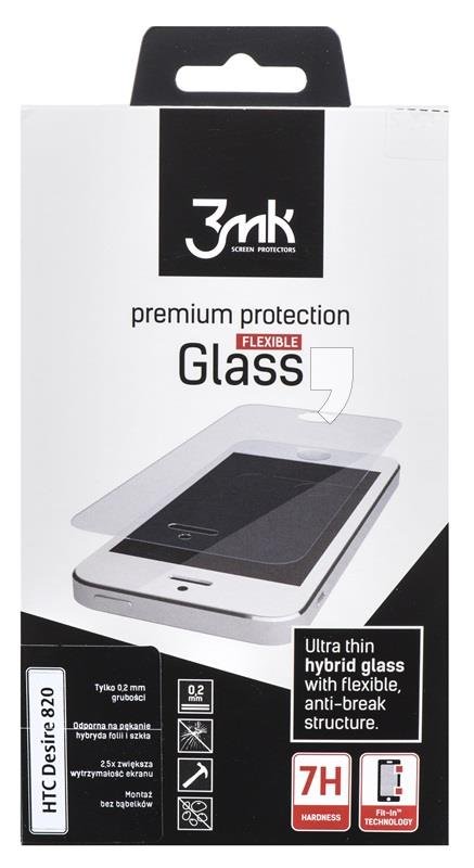 3MK Szkło hybrydowe FlexibleGlass do urządzeń HTC 820